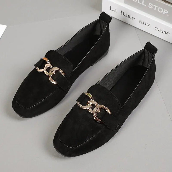 Spring Fashion Metal Loafer Flats for Women – Quality Slip - On Moccasins, Size 35 - 41 by Luxe Ahmar – Available at LUXE AHMAR