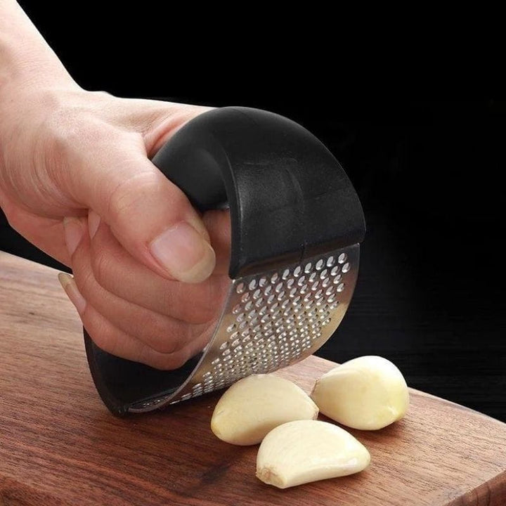 Stainless Steel Garlic Press Masher – Ergonomic Manual Garlic Crusher & Mincer Tool for Home Kitchen by LUXE AHMAR – Available at LUXE AHMAR