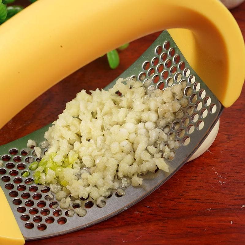 Stainless Steel Garlic Press Masher – Ergonomic Manual Garlic Crusher & Mincer Tool for Home Kitchen by LUXE AHMAR – Available at LUXE AHMAR