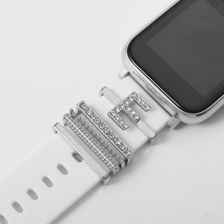 Suitable For Silicone Strap With Diamonds 26 English Letters Fashion Alloy Strap by LUXE AHMAR – Available at LUXE AHMAR