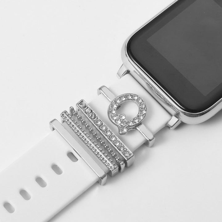 Suitable For Silicone Strap With Diamonds 26 English Letters Fashion Alloy Strap by LUXE AHMAR – Available at LUXE AHMAR