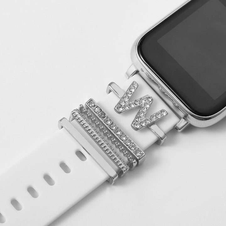 Suitable For Silicone Strap With Diamonds 26 English Letters Fashion Alloy Strap by LUXE AHMAR – Available at LUXE AHMAR
