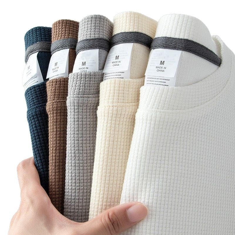 Summer Japanese Round Neck Half Sleeve Top – Loose Casual Solid Color T-Shirt for Men by LUXE AHMAR – Available at LUXE AHMAR