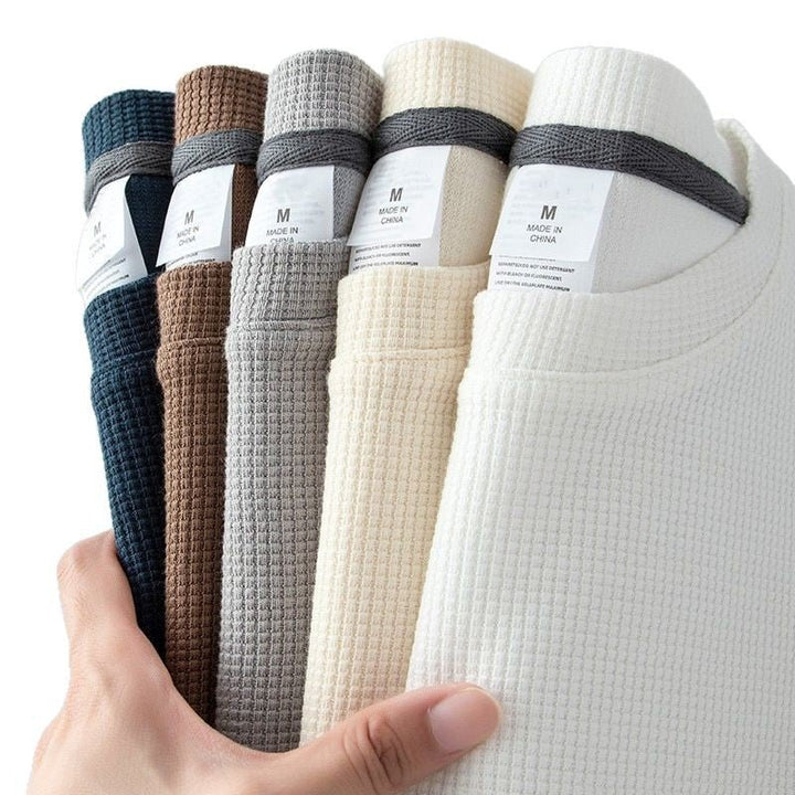 Summer Japanese Round Neck Half Sleeve Top – Loose Casual Solid Color T-Shirt for Men by LUXE AHMAR – Available at LUXE AHMAR