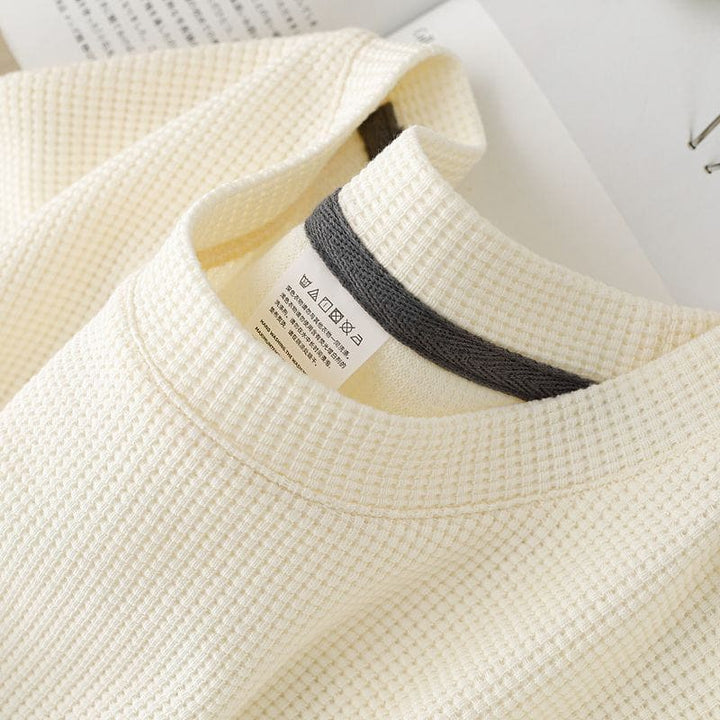 Summer Japanese Round Neck Half Sleeve Top – Loose Casual Solid Color T-Shirt for Men by LUXE AHMAR – Available at LUXE AHMAR