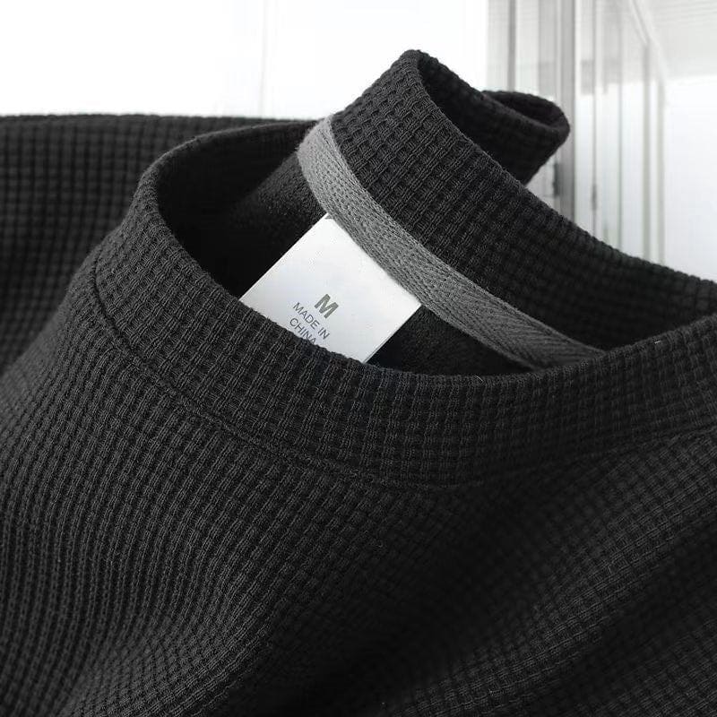 Summer Japanese Round Neck Half Sleeve Top – Loose Casual Solid Color T-Shirt for Men by LUXE AHMAR – Available at LUXE AHMAR