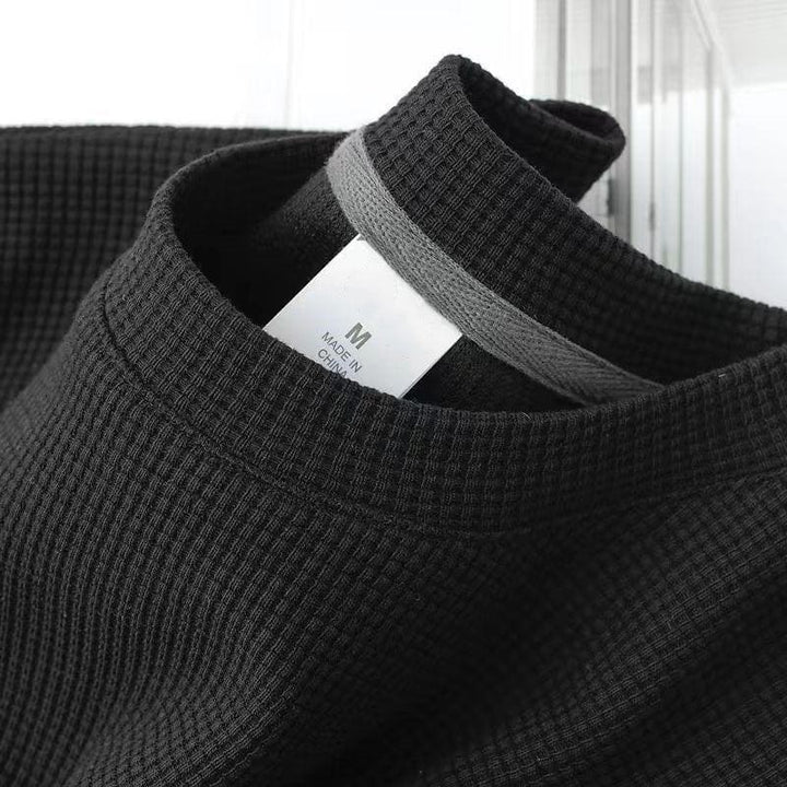 Summer Japanese Round Neck Half Sleeve Top – Loose Casual Solid Color T-Shirt for Men by LUXE AHMAR – Available at LUXE AHMAR