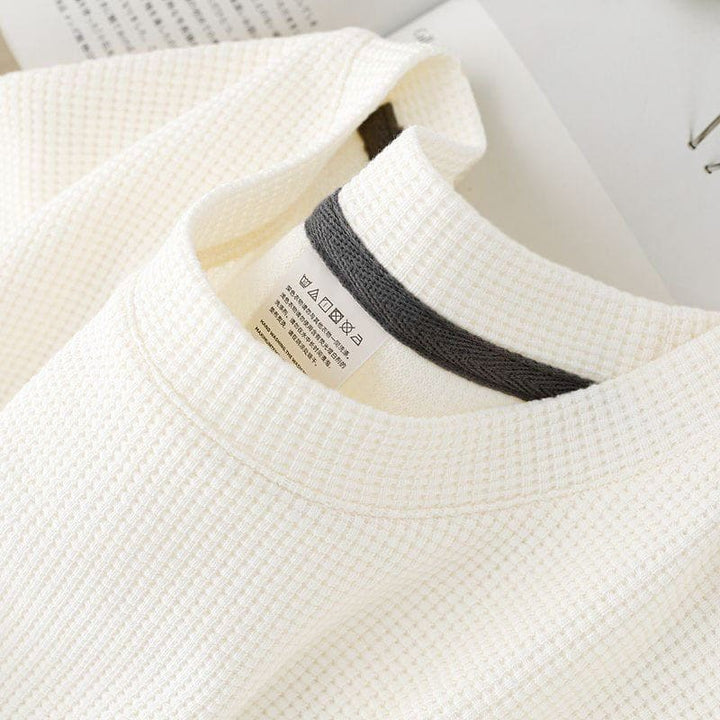 Summer Japanese Round Neck Half Sleeve Top – Loose Casual Solid Color T-Shirt for Men by LUXE AHMAR – Available at LUXE AHMAR