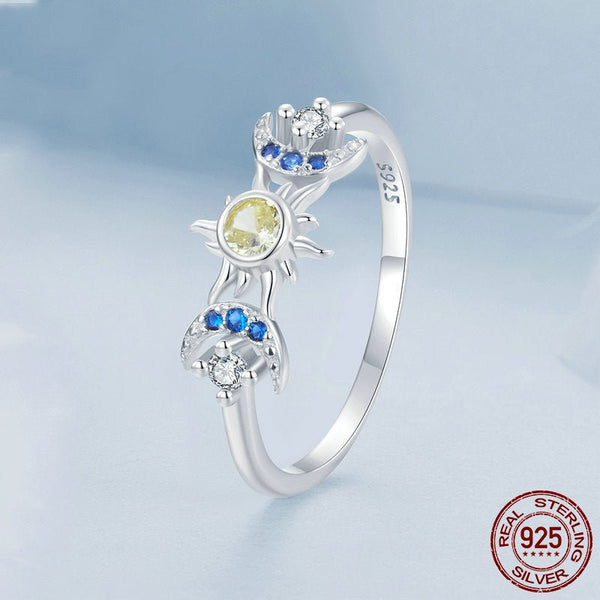 Sun And Moon Ring S925 Sterling Silver by LUXE AHMAR – Available at LUXE AHMAR