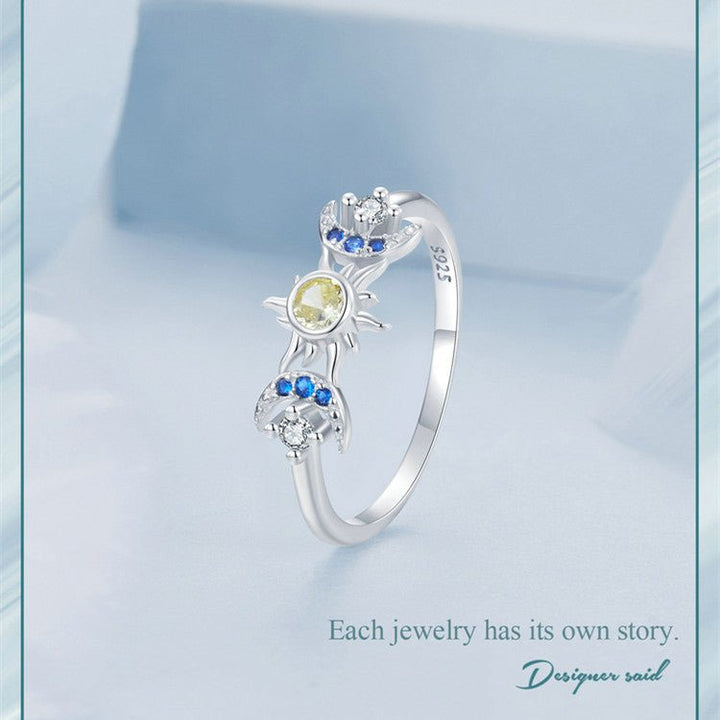 Sun And Moon Ring S925 Sterling Silver by LUXE AHMAR – Available at LUXE AHMAR