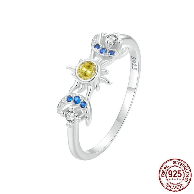 Sun And Moon Ring S925 Sterling Silver by LUXE AHMAR – Available at LUXE AHMAR