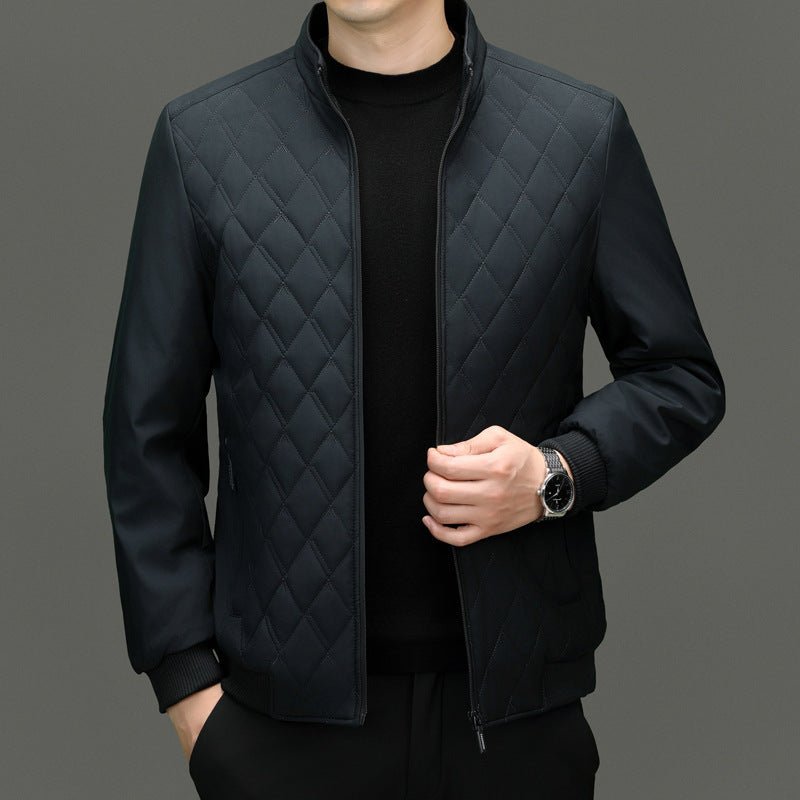 Thick Warm Middle - aged Cardigan Men's Cotton - padded Coat by LUXE AHMAR – Available at LUXE AHMAR