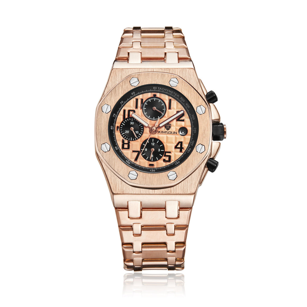 Three - eye Waterproof Multifunctional Automatic Mechanical Watch by LUXE AHMAR – Available at LUXE AHMAR