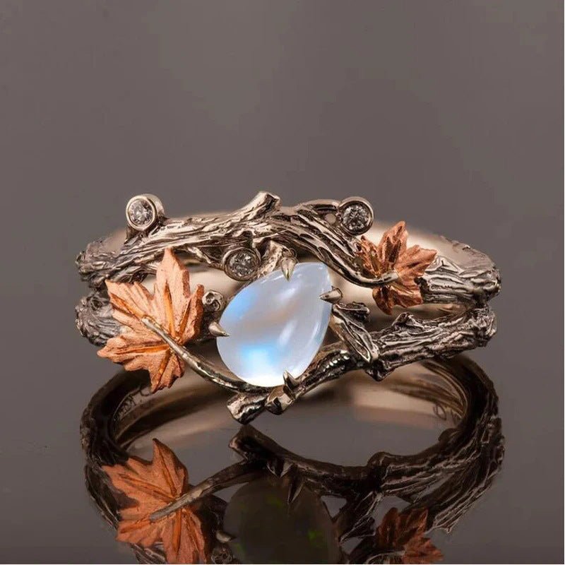 Vintage Golden Branch Maple Leaf Ring by LUXE AHMAR – Available at LUXE AHMAR