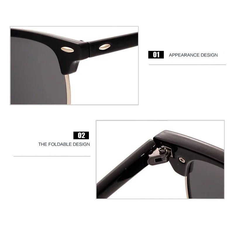 Vintage Sunglasses for Men Women Sunglasses Designer Luxury Sunglasses Sunscreen Fishing Outdoor Oval Shape Uv400 Polarized Lens by Luxe Ahmar – Available at LUXE AHMAR