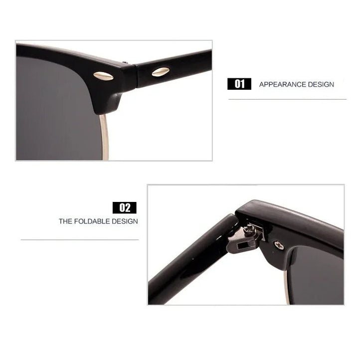 Vintage Sunglasses for Men Women Sunglasses Designer Luxury Sunglasses Sunscreen Fishing Outdoor Oval Shape Uv400 Polarized Lens by Luxe Ahmar – Available at LUXE AHMAR
