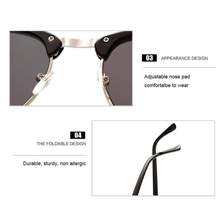 Vintage Sunglasses for Men Women Sunglasses Designer Luxury Sunglasses Sunscreen Fishing Outdoor Oval Shape Uv400 Polarized Lens by Luxe Ahmar – Available at LUXE AHMAR