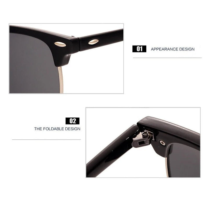 Vintage Sunglasses for Men Women Sunglasses Designer Luxury Sunglasses Sunscreen Fishing Outdoor Oval Shape Uv400 Polarized Lens by Luxe Ahmar – Available at LUXE AHMAR