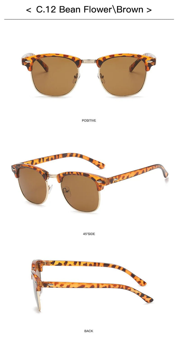 Vintage Sunglasses for Men Women Sunglasses Designer Luxury Sunglasses Sunscreen Fishing Outdoor Oval Shape Uv400 Polarized Lens by Luxe Ahmar – Available at LUXE AHMAR