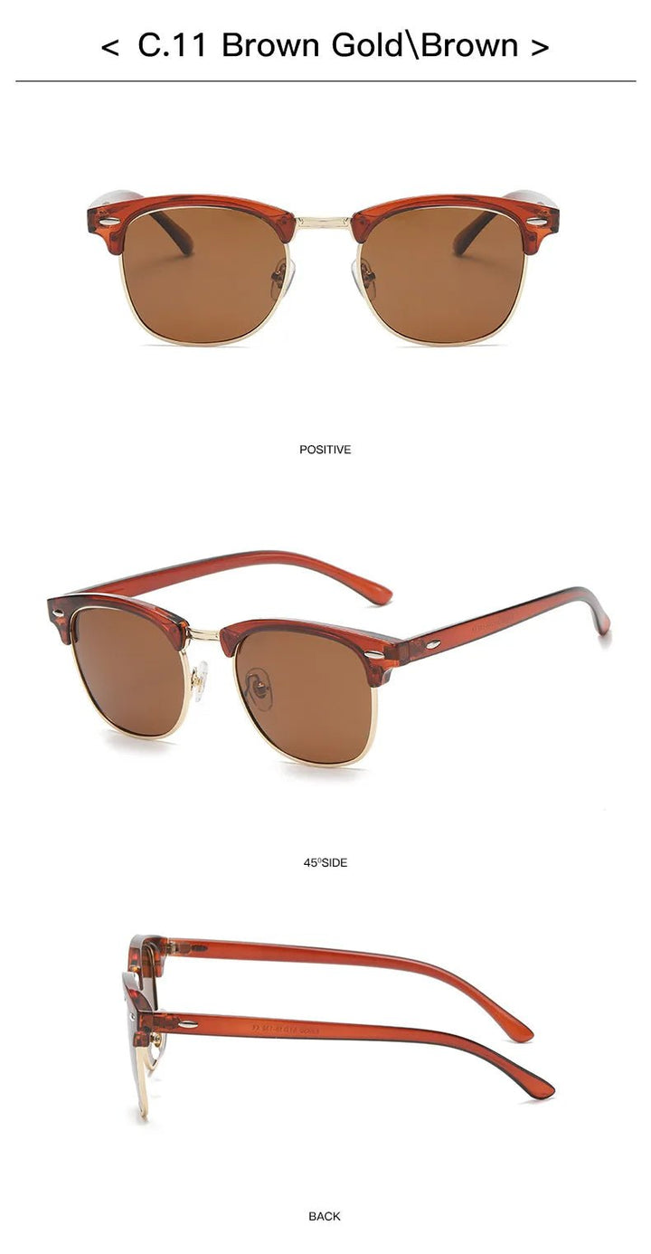 Vintage Sunglasses for Men Women Sunglasses Designer Luxury Sunglasses Sunscreen Fishing Outdoor Oval Shape Uv400 Polarized Lens by Luxe Ahmar – Available at LUXE AHMAR