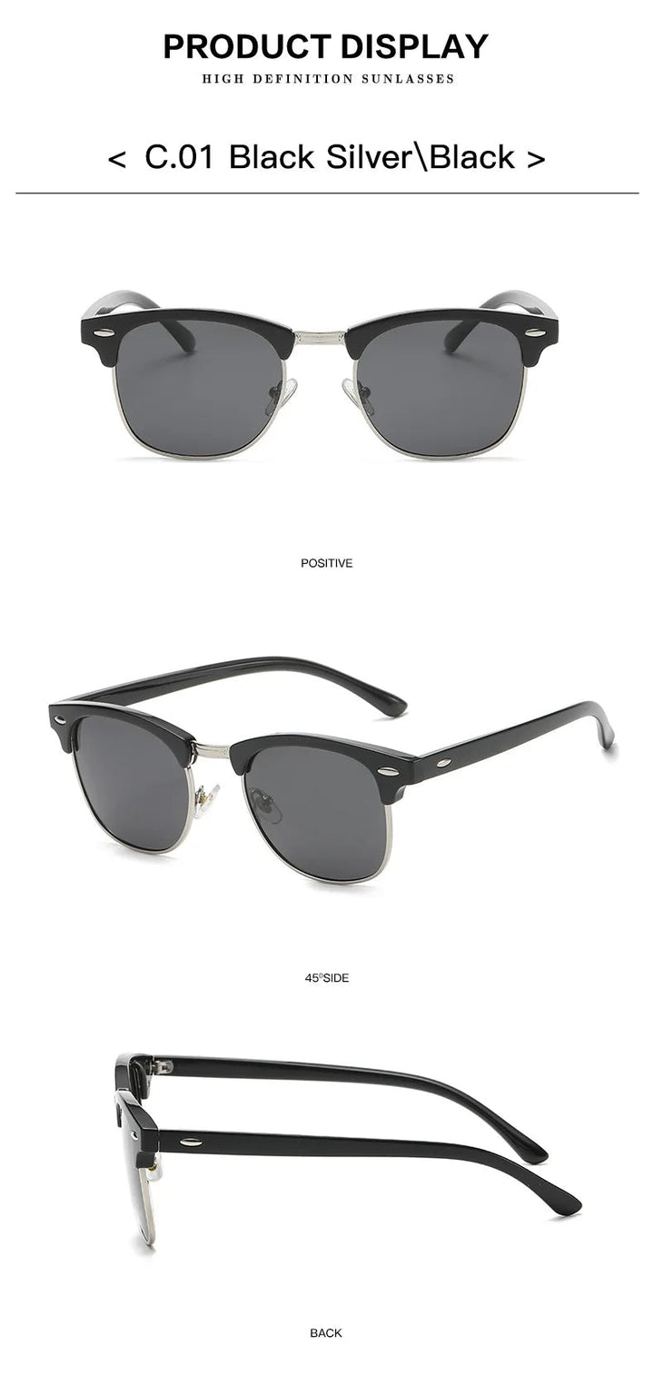 Vintage Sunglasses for Men Women Sunglasses Designer Luxury Sunglasses Sunscreen Fishing Outdoor Oval Shape Uv400 Polarized Lens by Luxe Ahmar – Available at LUXE AHMAR