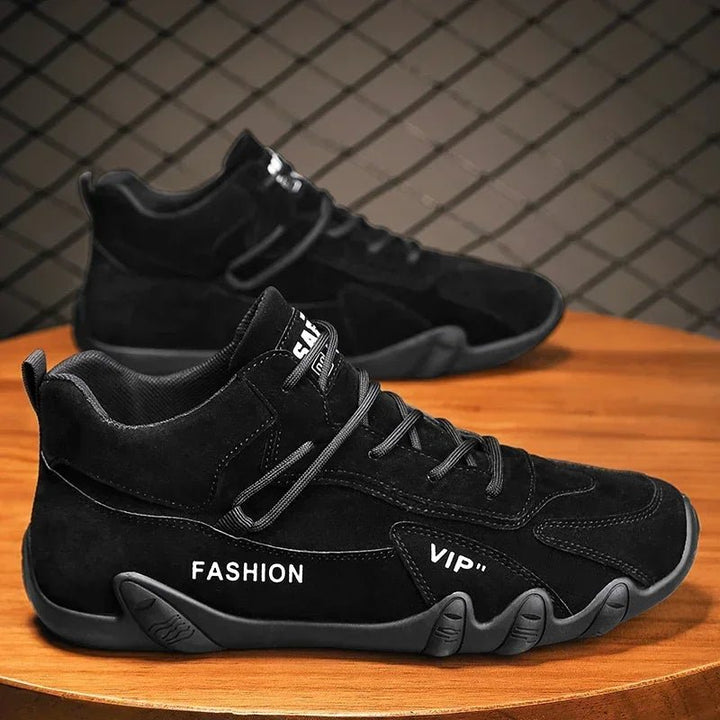 Waterproof Leather Ankle Boots for Men – Lace - Up Casual Sneakers, Waterproof Motorcycle Shoes by Luxe Ahmar – Available at LUXE AHMAR