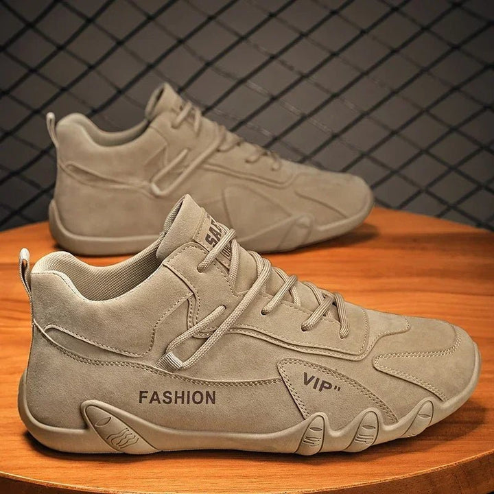 Waterproof Leather Ankle Boots for Men – Lace - Up Casual Sneakers, Waterproof Motorcycle Shoes by Luxe Ahmar – Available at LUXE AHMAR