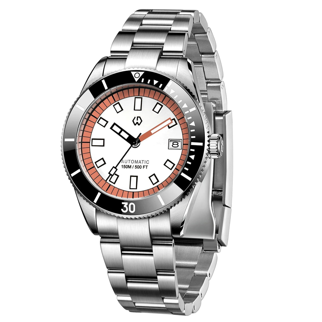 WISHDOIT 9987 Men's Automatic Dive Watch – NH35 Mechanical Movement, 150M Waterproof, Sapphire Crystal, Super Luminous Bezel by Luxe Ahmar – Available at LUXE AHMAR