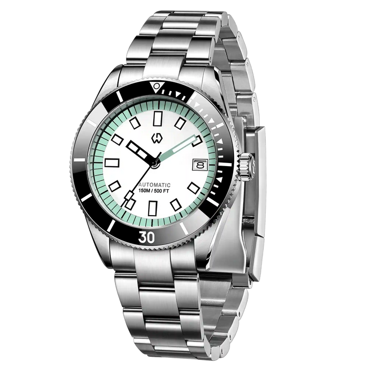 WISHDOIT 9987 Men's Automatic Dive Watch – NH35 Mechanical Movement, 150M Waterproof, Sapphire Crystal, Super Luminous Bezel by Luxe Ahmar – Available at LUXE AHMAR