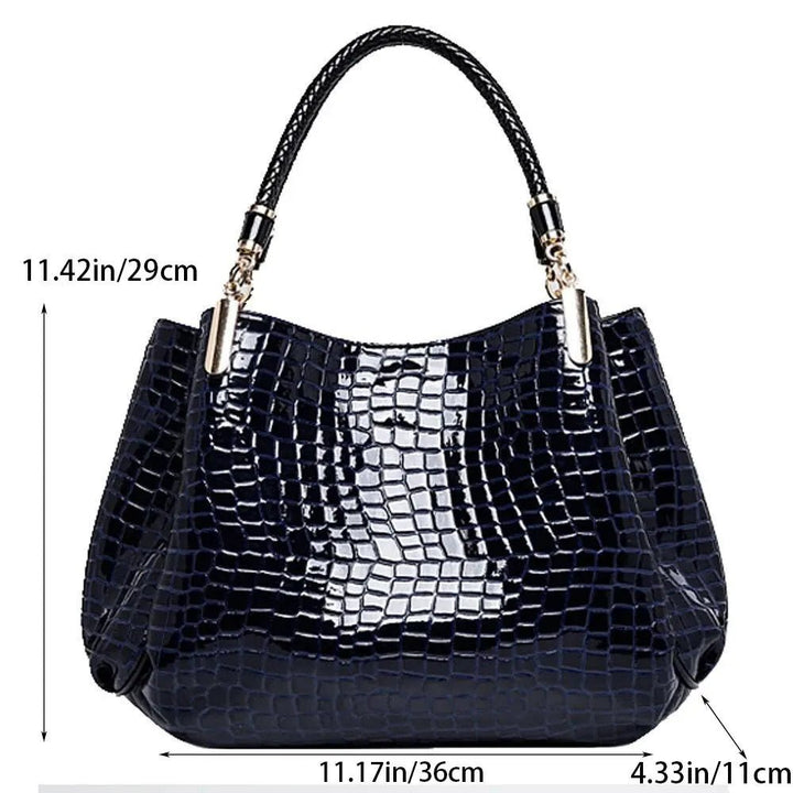 Women's Bag Large Capacity Tote Daily Commute Women's Shoulder Bag Crocodile Print Bright Face Handbag Shopping by LUXE AHMAR – Available at LUXE AHMAR