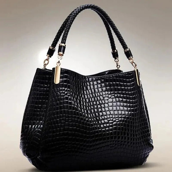 Women's Bag Large Capacity Tote Daily Commute Women's Shoulder Bag Crocodile Print Bright Face Handbag Shopping by LUXE AHMAR – Available at LUXE AHMAR