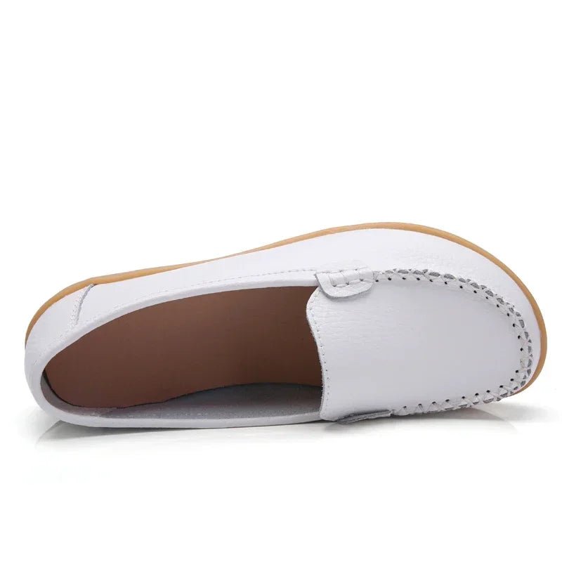 Women's Ballet Flats – Cut - Out Leather Breathable Moccasins, Casual Ballerina Boat Shoes by Luxe Ahmar – Available at LUXE AHMAR