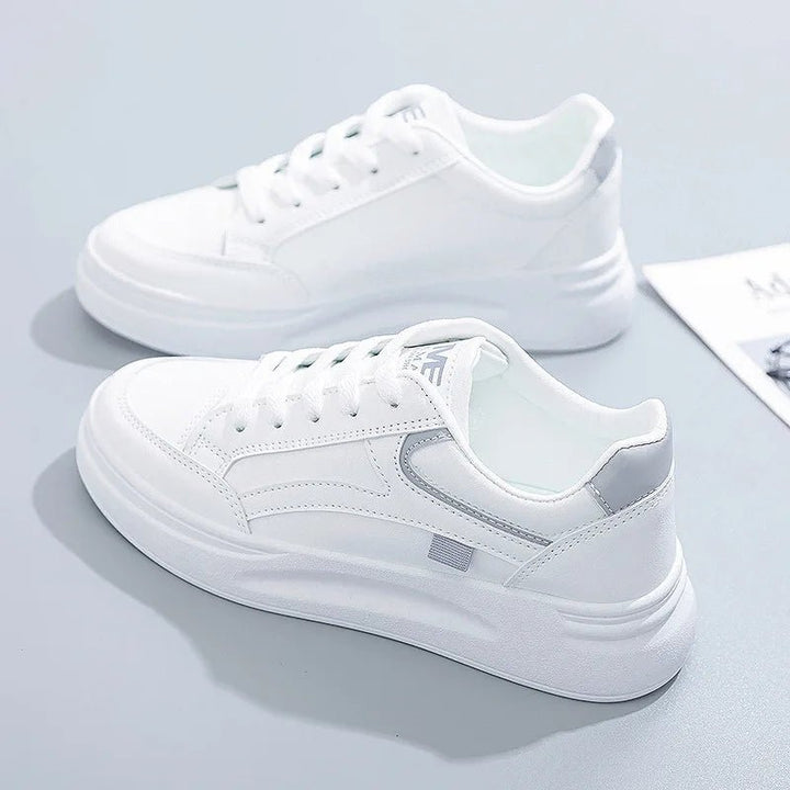 Women's Casual Sneakers 2024 – Thick Sole White Platform Shoes, Breathable Spring & Autumn Tennis Shoes, Trendy Round Toe Female Footwear by Luxe Ahmar – Available at LUXE AHMAR