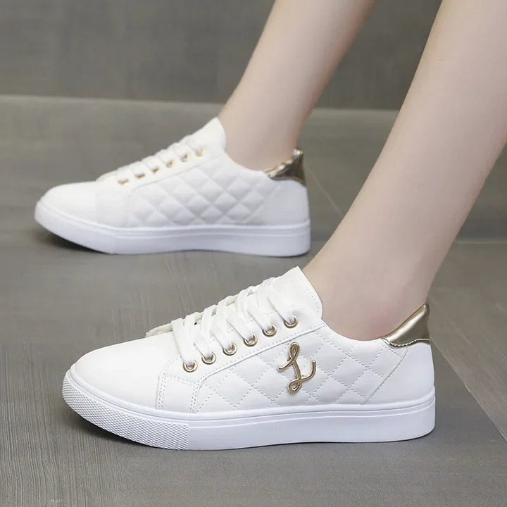 Women's Fashion Breathable Flat Sneakers – Soft Sole Vulcanized Casual Shoes by Luxe Ahmar – Available at LUXE AHMAR