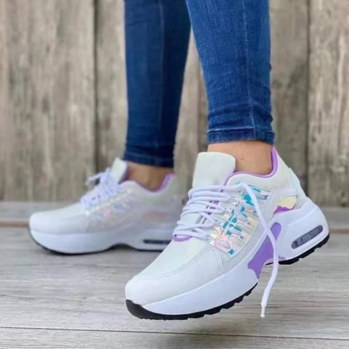 Women's Fashion Vulcanized Platform Sneakers – Breathable Mesh Casual Running Shoes by Luxe Ahmar – Available at LUXE AHMAR