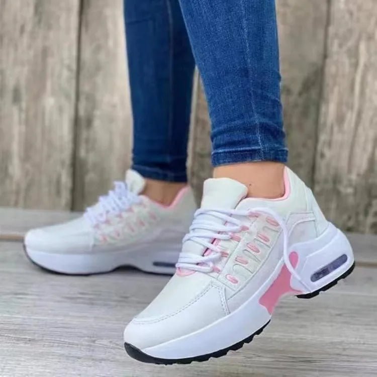 Women's Fashion Vulcanized Platform Sneakers – Breathable Mesh Casual Running Shoes by Luxe Ahmar – Available at LUXE AHMAR