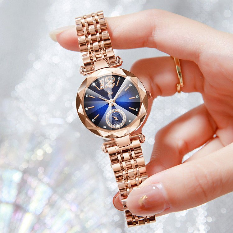 Women's Fashionable Multi - pronged Gradient Glass With Diamond Face Watch by LUXE AHMAR – Available at LUXE AHMAR