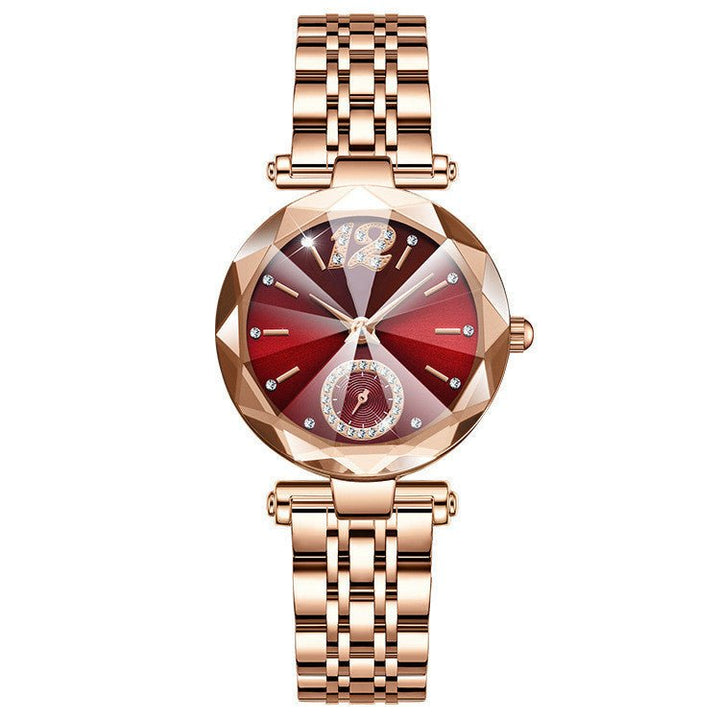 Women's Fashionable Multi - pronged Gradient Glass With Diamond Face Watch by LUXE AHMAR – Available at LUXE AHMAR