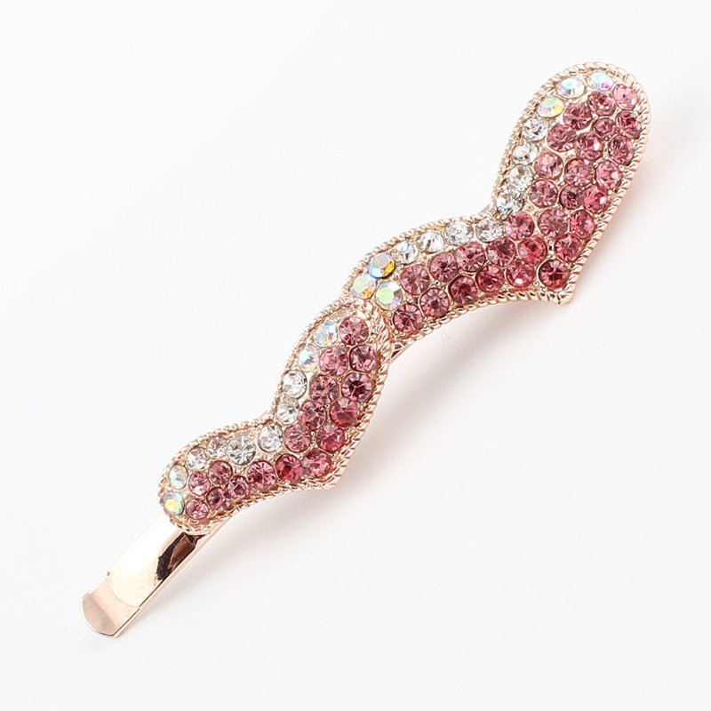 Women's Korean - style Heart Shape Rhinestone Hair Accessories by LUXE AHMAR – Available at LUXE AHMAR