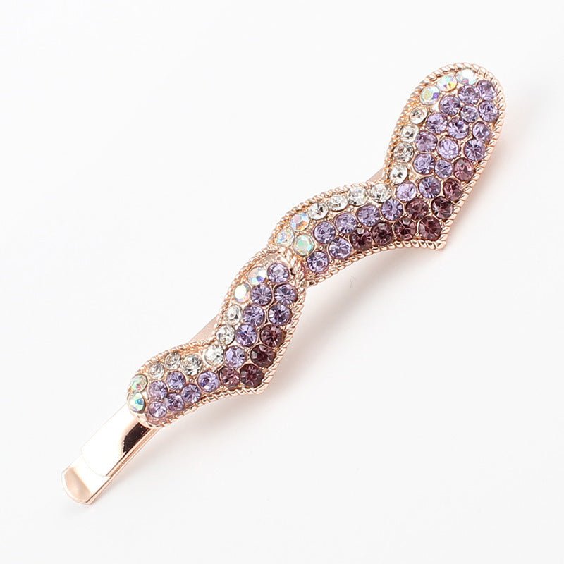 Women's Korean - style Heart Shape Rhinestone Hair Accessories by LUXE AHMAR – Available at LUXE AHMAR