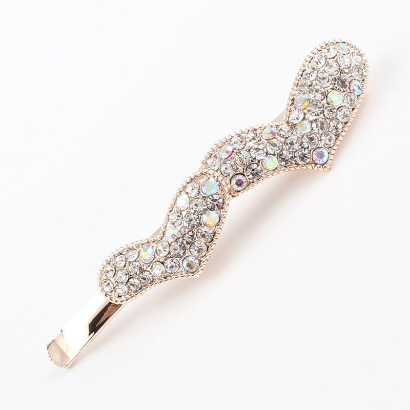 Women's Korean - style Heart Shape Rhinestone Hair Accessories by LUXE AHMAR – Available at LUXE AHMAR