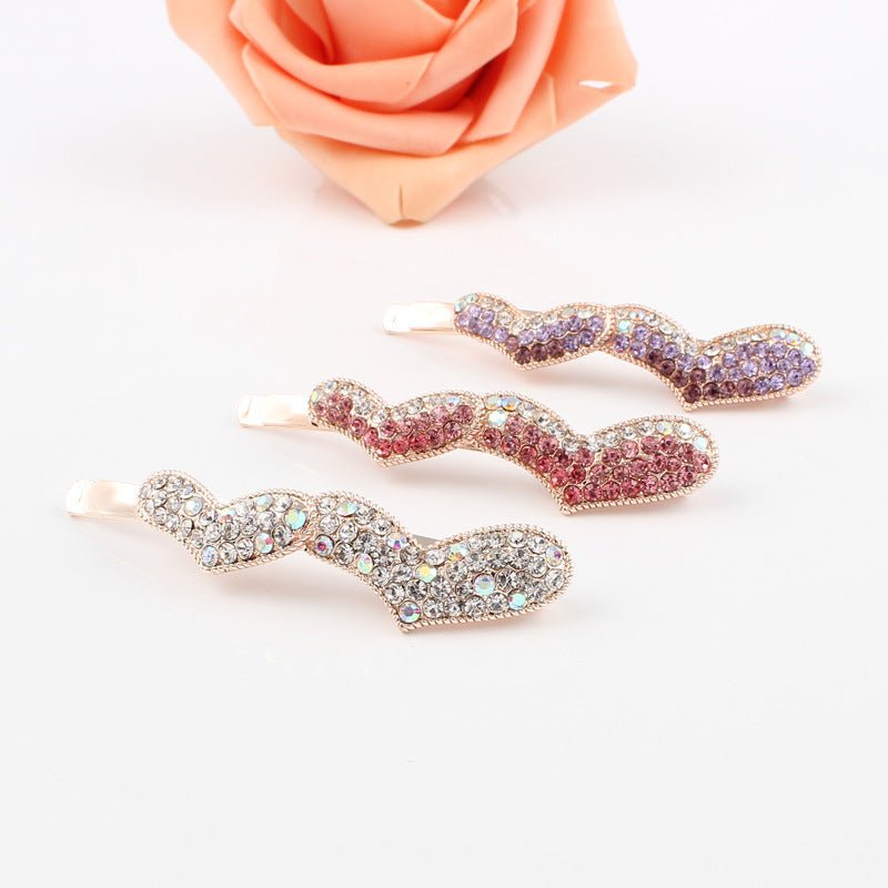 Women's Korean - style Heart Shape Rhinestone Hair Accessories by LUXE AHMAR – Available at LUXE AHMAR