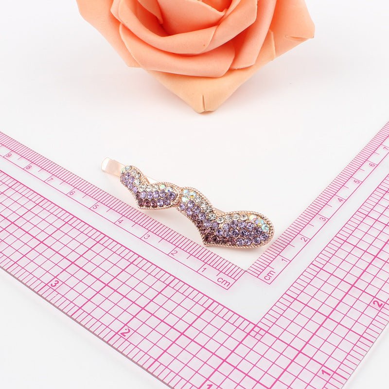Women's Korean - style Heart Shape Rhinestone Hair Accessories by LUXE AHMAR – Available at LUXE AHMAR