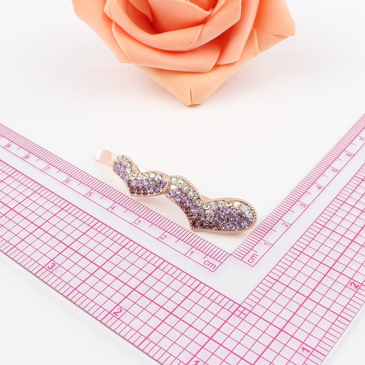 Women's Korean - style Heart Shape Rhinestone Hair Accessories by LUXE AHMAR – Available at LUXE AHMAR