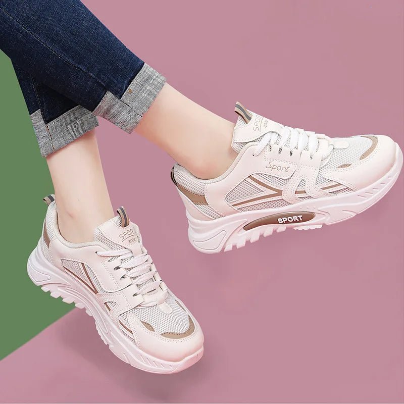 Women's Lightweight Lace - Up Sneakers – Breathable Mesh Casual Running Shoes by Luxe Ahmar – Available at LUXE AHMAR