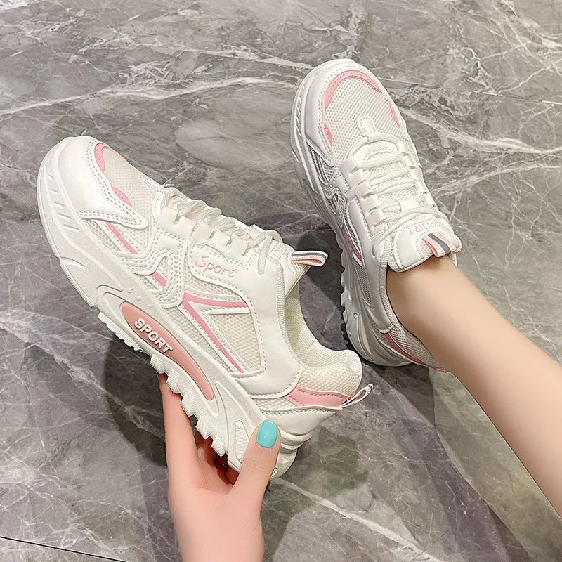 Women's Lightweight Lace - Up Sneakers – Breathable Mesh Casual Running Shoes by Luxe Ahmar – Available at LUXE AHMAR