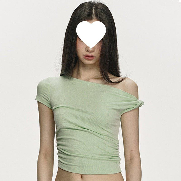 Women's Slim Fit Cotton Crop Top – Pure Desire Style Casual Short Sleeve Tee by LUXE AHMAR – Available at LUXE AHMAR