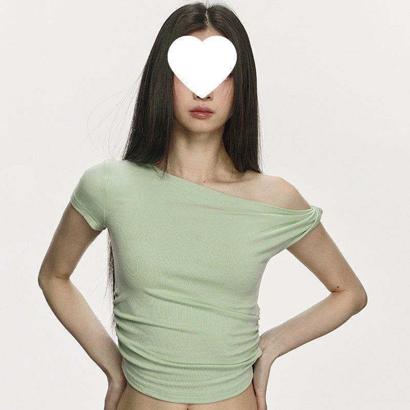 Women's Slim Fit Cotton Crop Top – Pure Desire Style Casual Short Sleeve Tee by LUXE AHMAR – Available at LUXE AHMAR