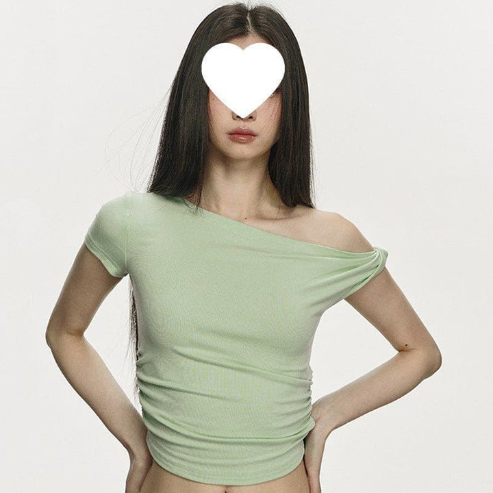 Women's Slim Fit Cotton Crop Top – Pure Desire Style Casual Short Sleeve Tee by LUXE AHMAR – Available at LUXE AHMAR