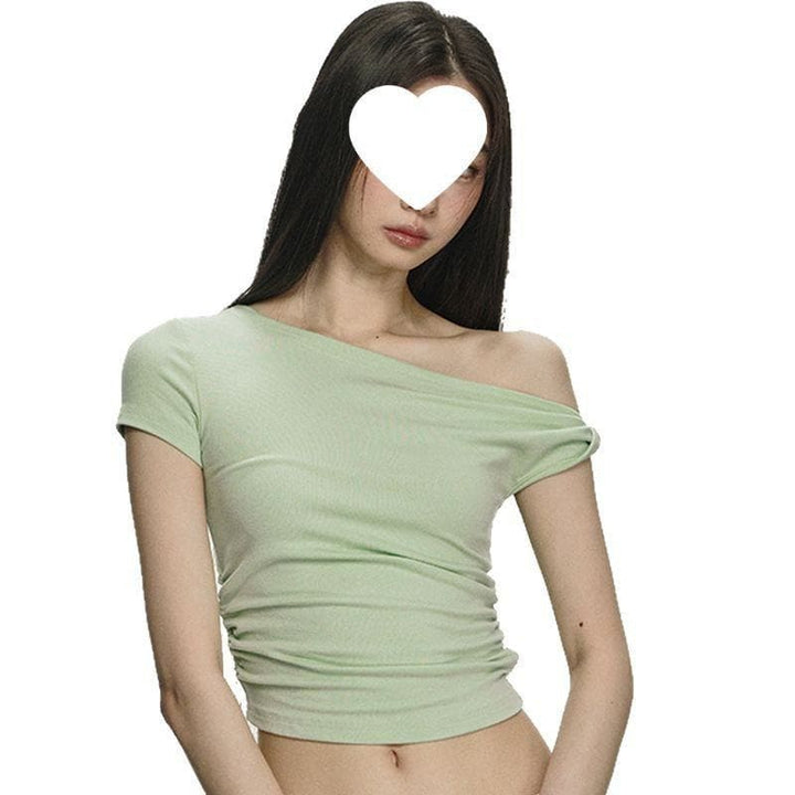 Women's Slim Fit Cotton Crop Top – Pure Desire Style Casual Short Sleeve Tee by LUXE AHMAR – Available at LUXE AHMAR